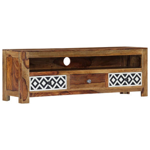 vidaXL TV Stand 47.2"x11.8"x15.7" Solid Wood Sheesham-0