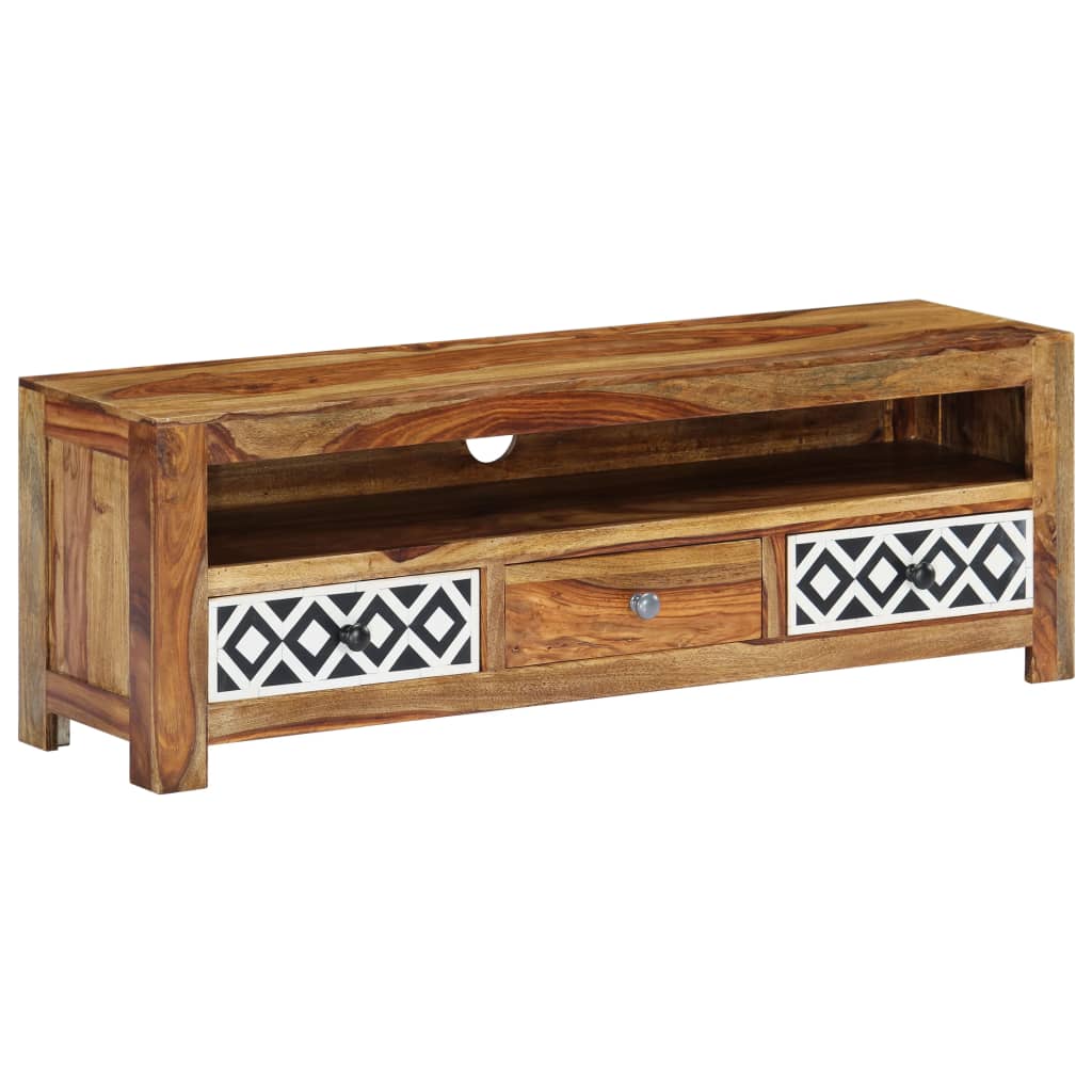 vidaXL TV Stand 47.2"x11.8"x15.7" Solid Wood Sheesham-3