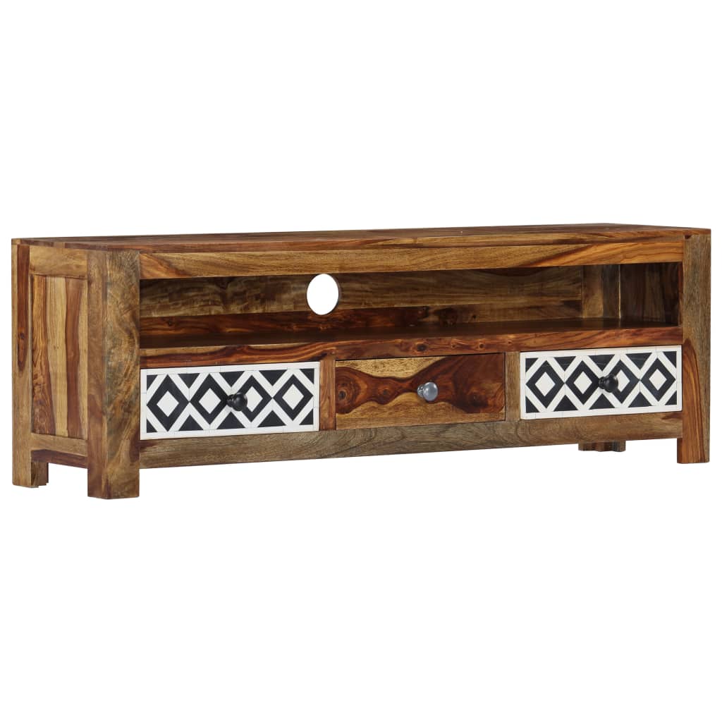 vidaXL TV Stand 47.2"x11.8"x15.7" Solid Wood Sheesham-1