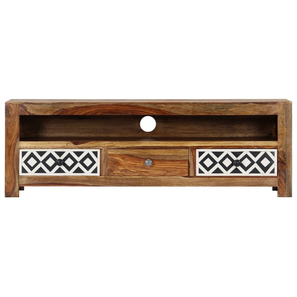 vidaXL TV Stand 47.2"x11.8"x15.7" Solid Wood Sheesham-2