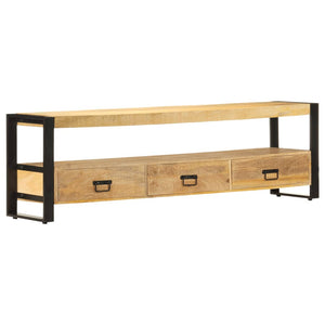 vidaXL TV Stand 59.1"x11.8"x17.7" Solid Wood Mango-1