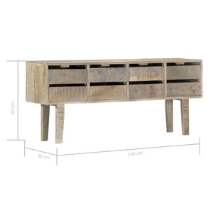 vidaXL Sideboard 55.1"x11.8"x23.6" Solid Mango Wood-7