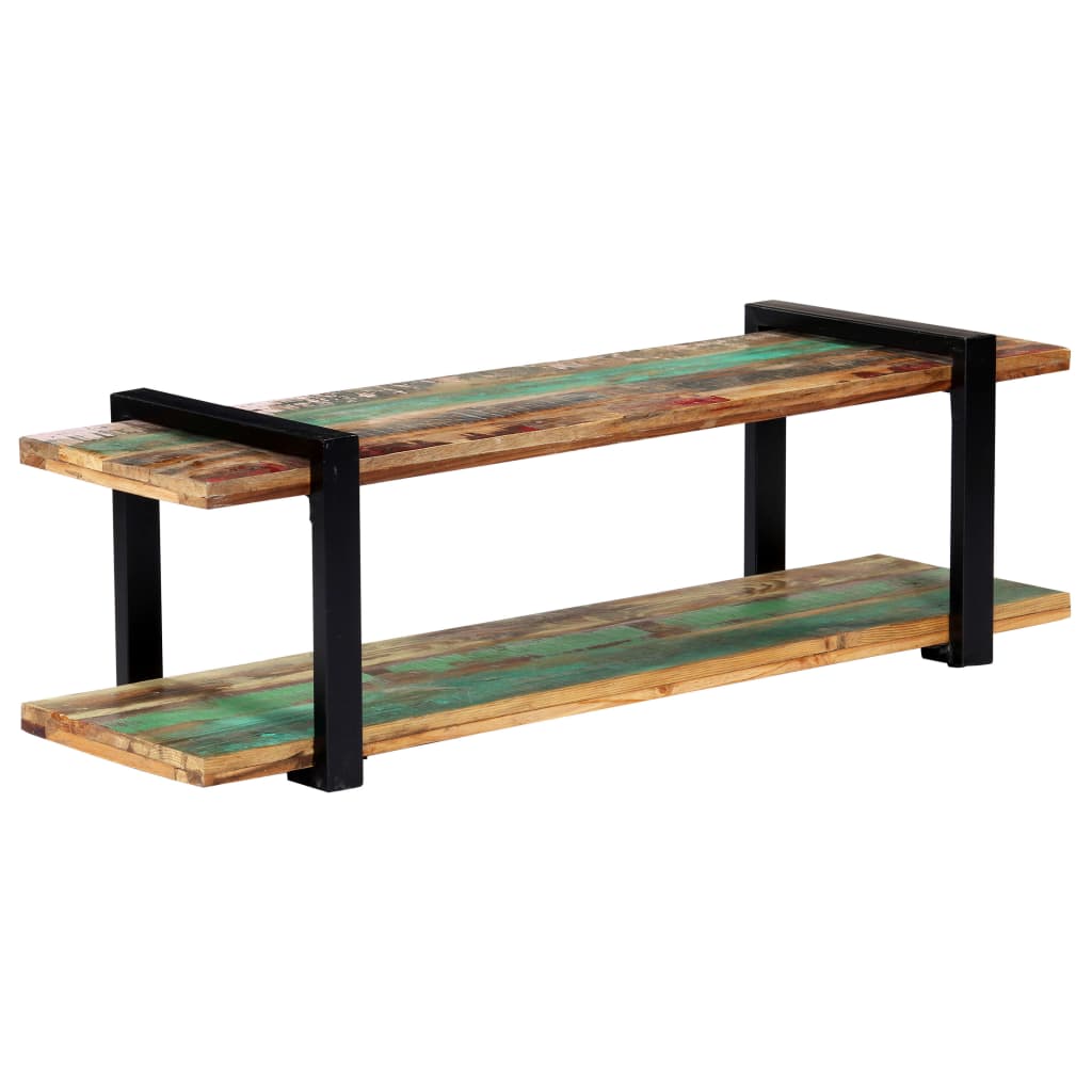 vidaXL TV Stand 51.2"x15.7"x15.7" Solid Wood Reclaimed-3