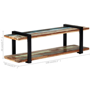 vidaXL TV Stand 51.2"x15.7"x15.7" Solid Wood Reclaimed-7