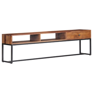 vidaXL TV Stand 63"x11.8"x17.7" Solid Wood Sheesham-1