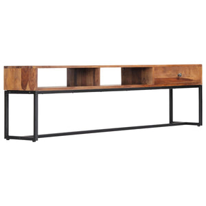 vidaXL TV Stand 63"x11.8"x17.7" Solid Wood Sheesham-9