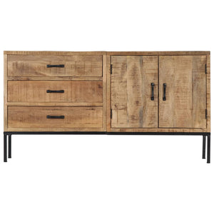 vidaXL Sideboard 55.1"x13.8"x29.5" Solid Mango Wood-2