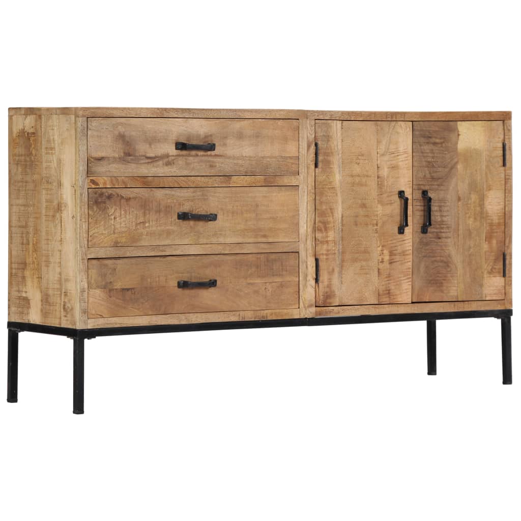 vidaXL Sideboard 55.1"x13.8"x29.5" Solid Mango Wood-8