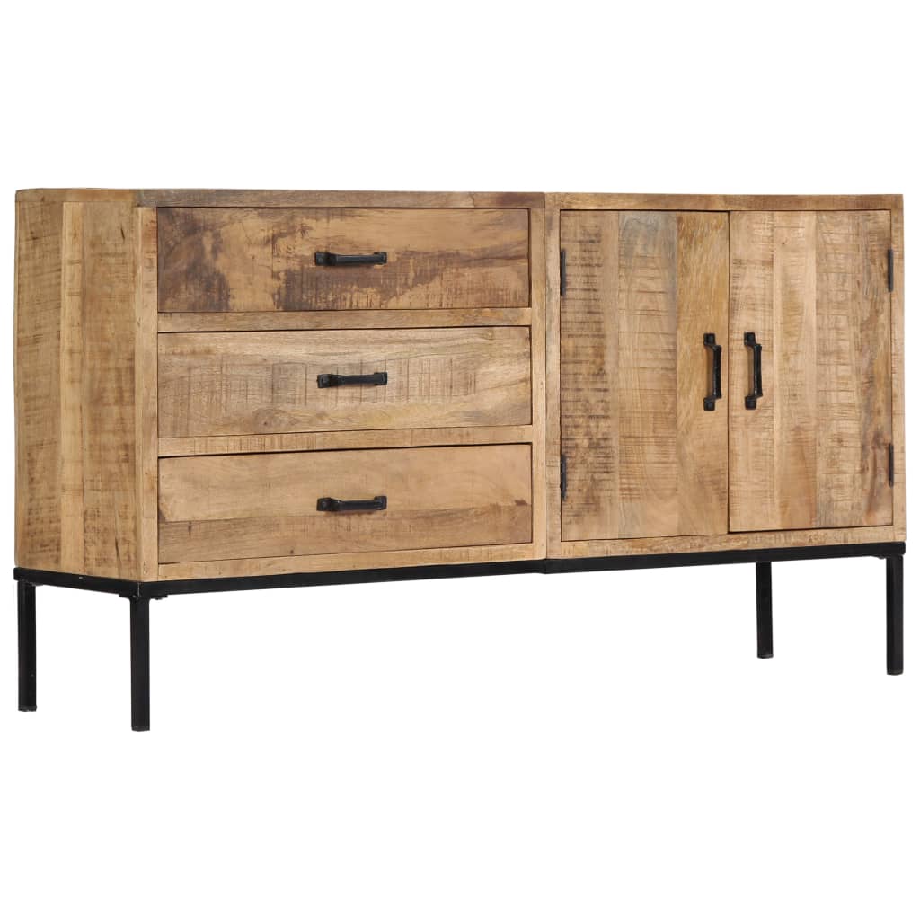 vidaXL Sideboard 55.1"x13.8"x29.5" Solid Mango Wood-9