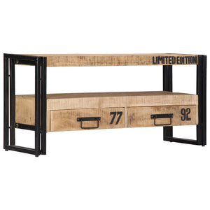 vidaXL TV Stand 39.4"x11.8"x17.7" Solid Wood Mango-6