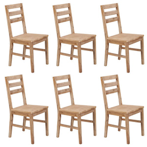 vidaXL 2/4/6/8x Solid Wood Acacia Dining Chairs Dinner Kitchen Lounge Seating-18