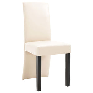 vidaXL Dining Chairs Side Chair with Solid Wood Legs for Kitchen Faux Leather-6