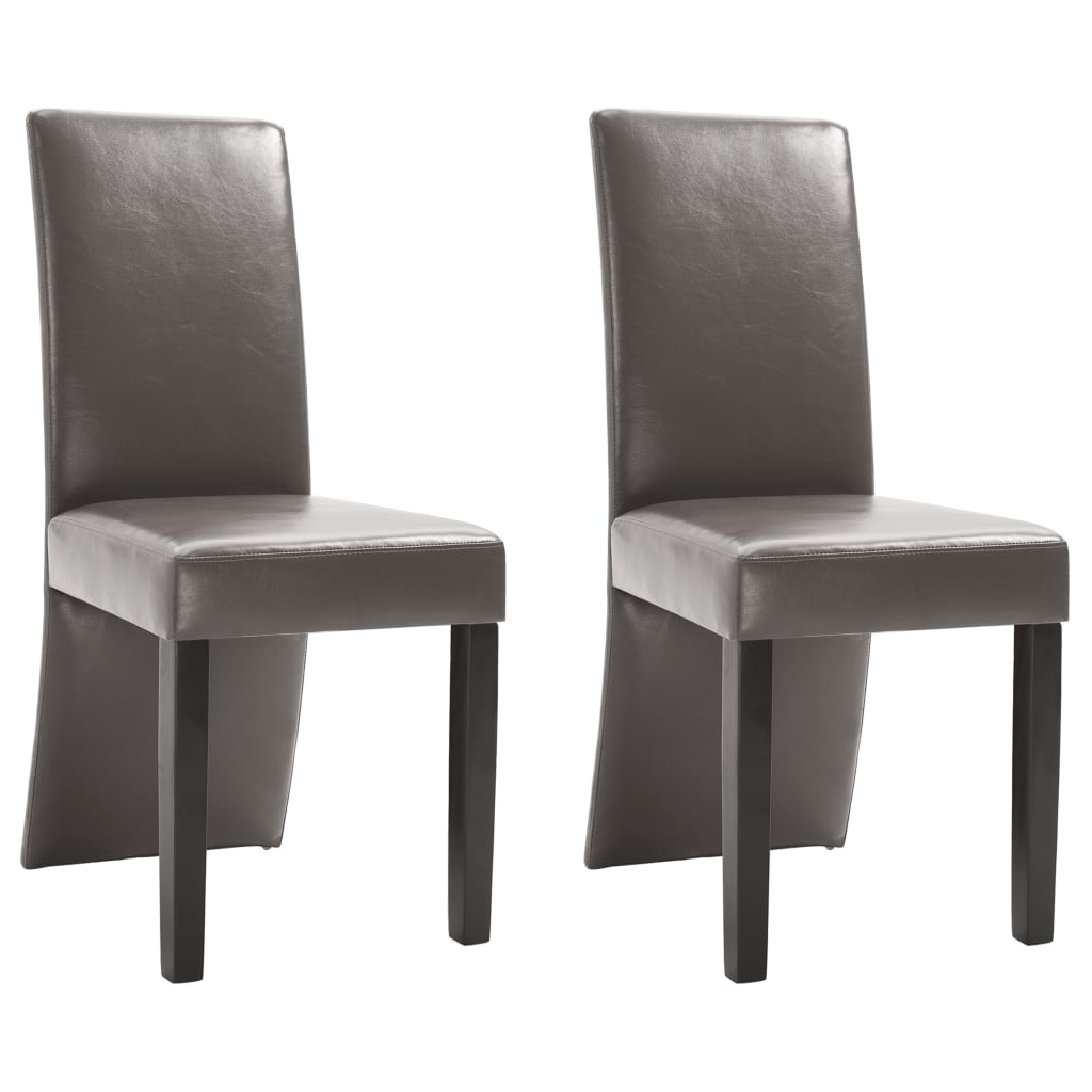 vidaXL Dining Chairs Side Chair with Solid Wood Legs for Kitchen Faux Leather-30