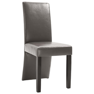 vidaXL Dining Chairs Side Chair with Solid Wood Legs for Kitchen Faux Leather-43