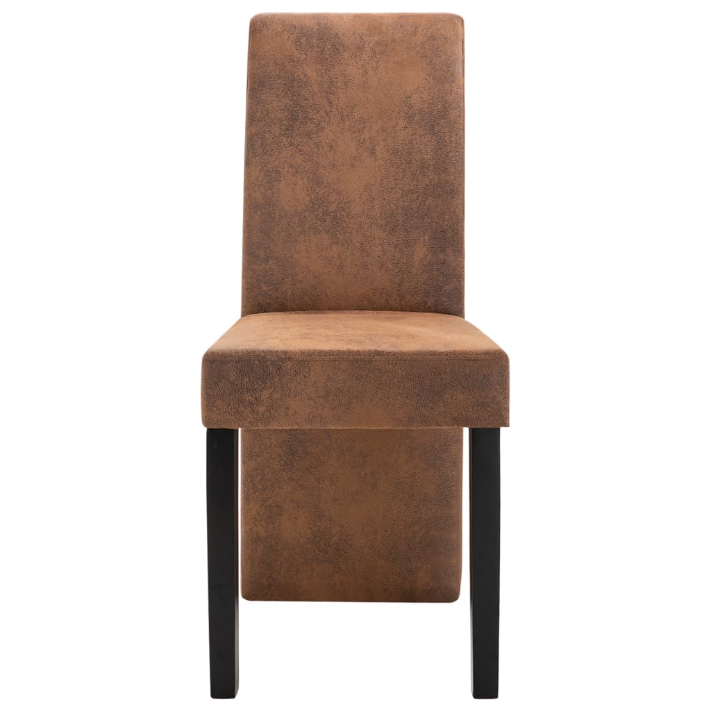 vidaXL Dining Chairs Accent Side Chair for Home Kitchen Faux Suede Leather-34