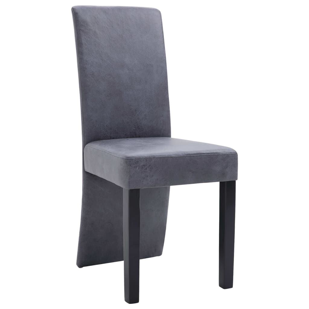 vidaXL Dining Chairs Accent Side Chair for Home Kitchen Faux Suede Leather-9