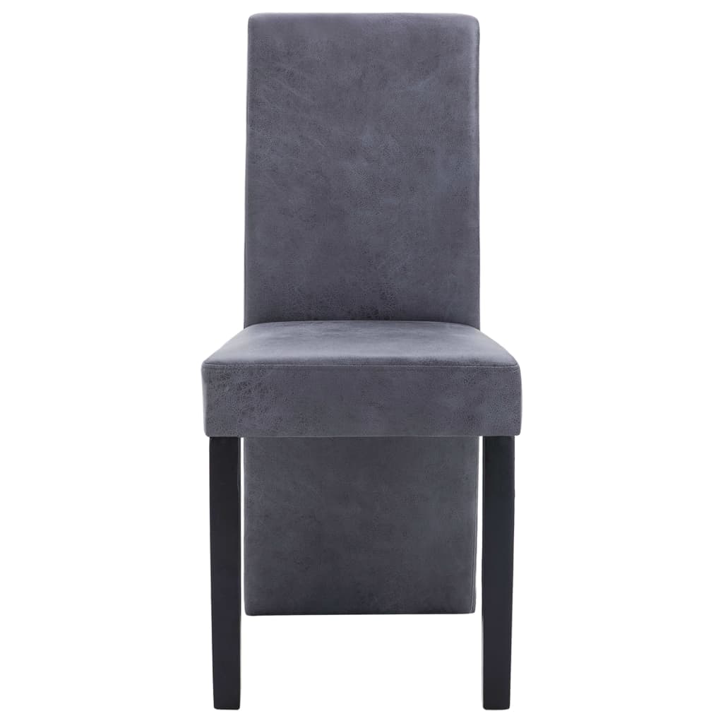 vidaXL Dining Chairs Accent Side Chair for Home Kitchen Faux Suede Leather-13