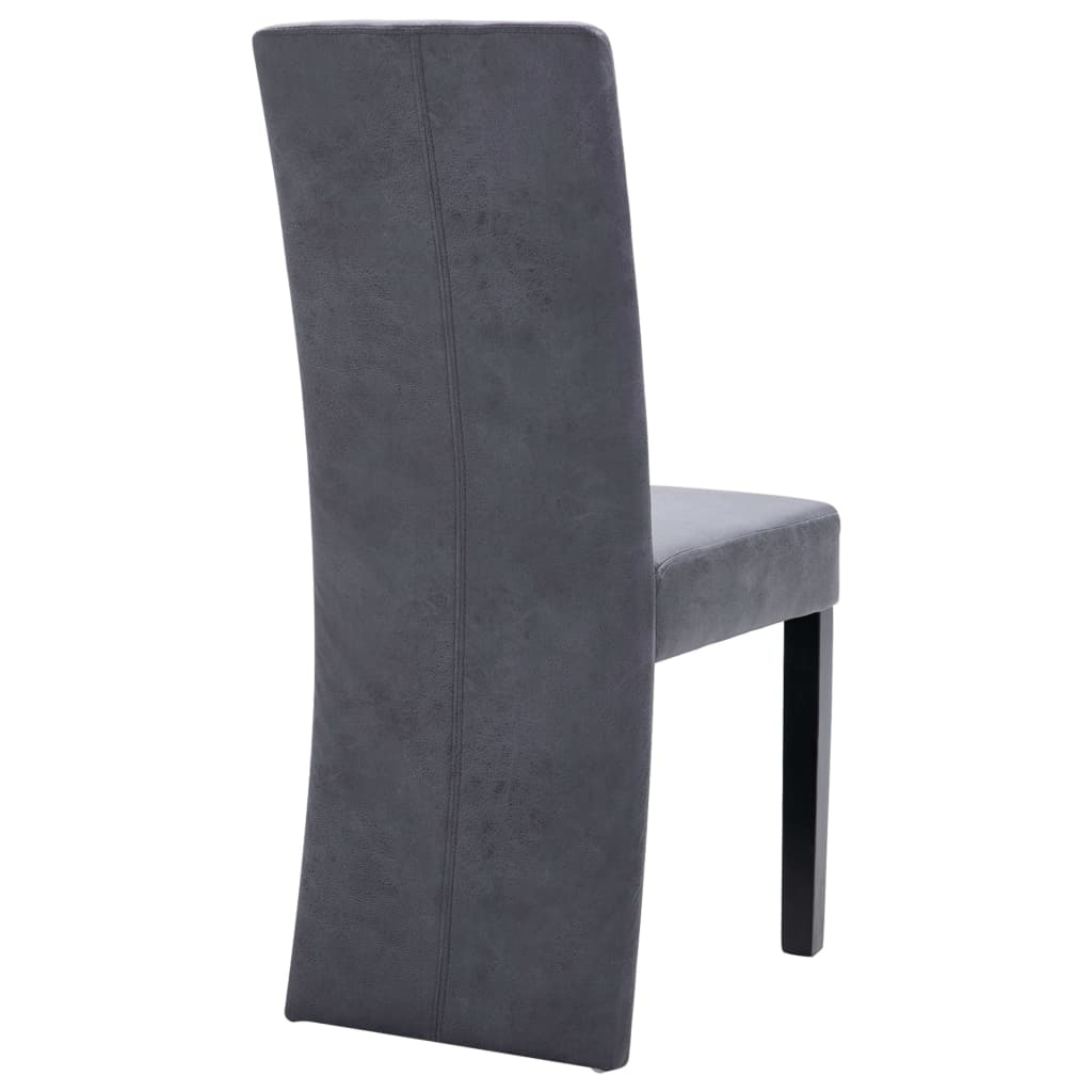 vidaXL Dining Chairs Accent Side Chair for Home Kitchen Faux Suede Leather-46