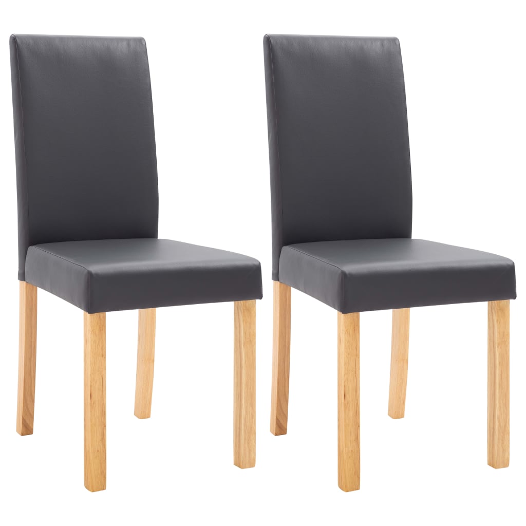 vidaXL Dining Chairs Side Chair with Wooden Legs for Kitchen Faux Leather-23