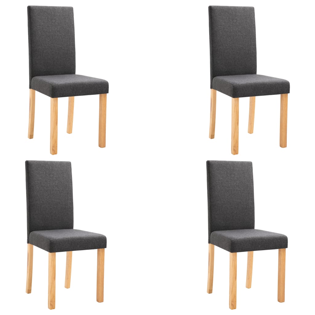 vidaXL Dining Chairs Side Chair with Solid Wood Legs for Home Kitchen Fabric-32
