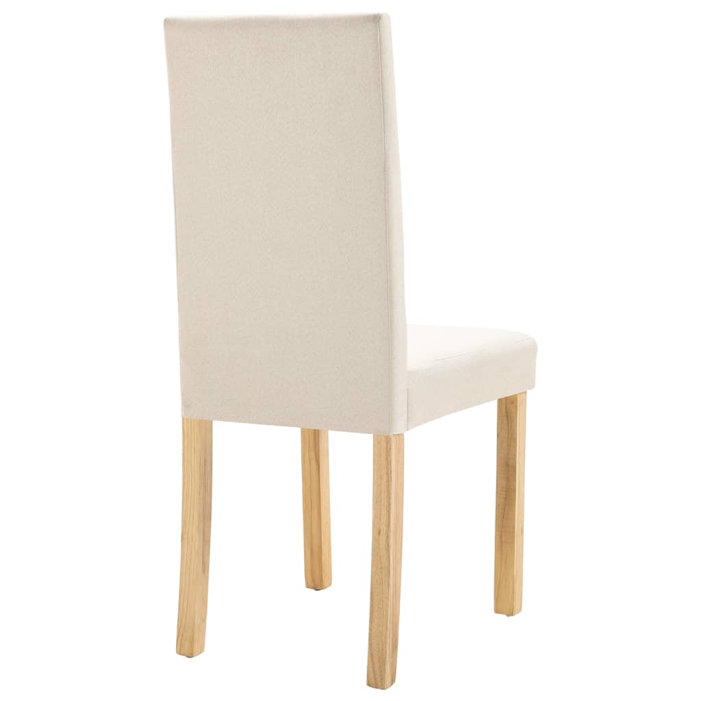 vidaXL Dining Chairs Side Chair with Solid Wood Legs for Home Kitchen Fabric-79