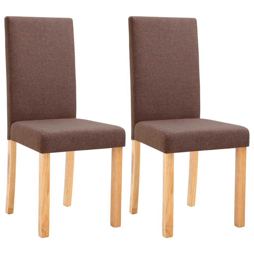 vidaXL Dining Chairs Side Chair with Solid Wood Legs for Home Kitchen Fabric-24