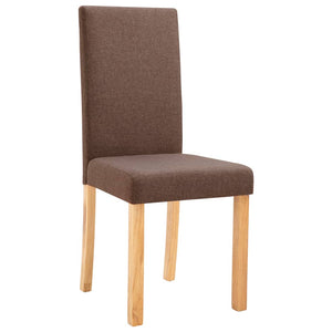vidaXL Dining Chairs Side Chair with Solid Wood Legs for Home Kitchen Fabric-25