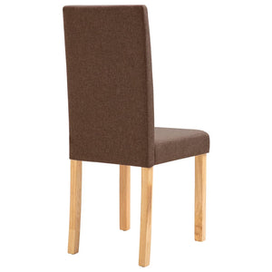 vidaXL Dining Chairs Side Chair with Solid Wood Legs for Home Kitchen Fabric-61