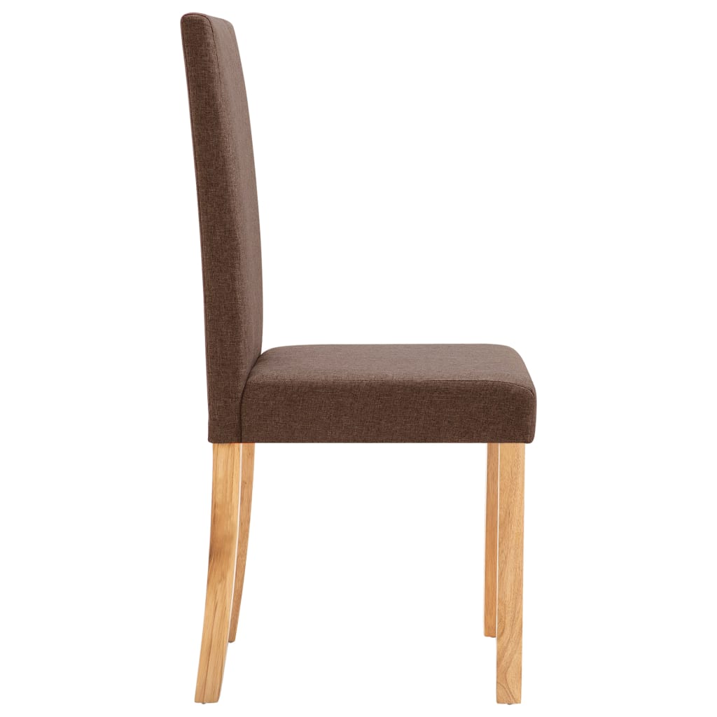 vidaXL Dining Chairs Side Chair with Solid Wood Legs for Home Kitchen Fabric-7