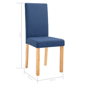 vidaXL Dining Chairs Side Chair with Solid Wood Legs for Home Kitchen Fabric-100