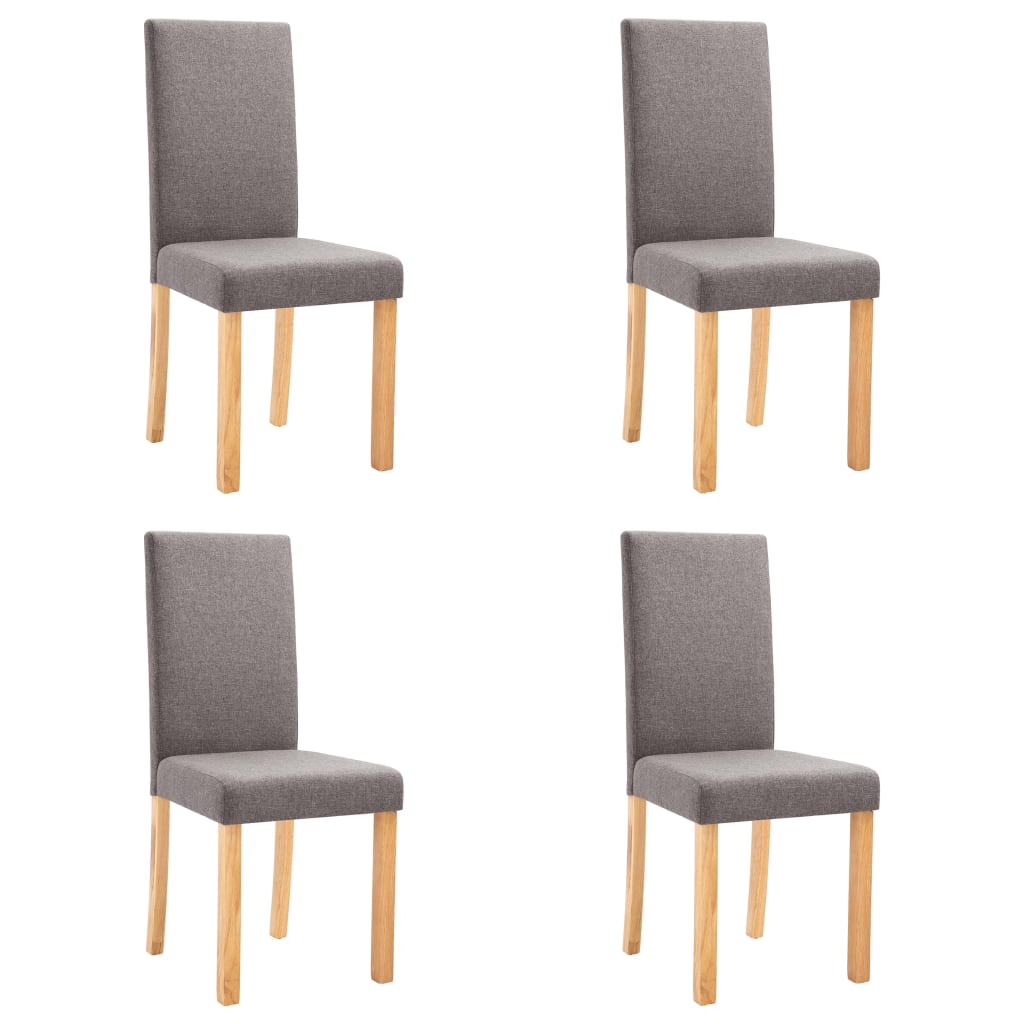 vidaXL Dining Chairs Side Chair with Solid Wood Legs for Home Kitchen Fabric-6