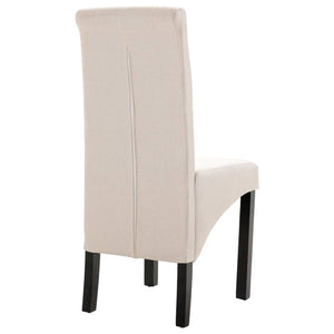 vidaXL Dining Chairs Side Chair with Solid Wood Legs for Home Kitchen Fabric-52