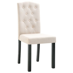 vidaXL Dining Chairs Accent Side Chair with Solid Wood Legs for Kitchen Fabric-38