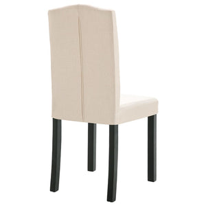vidaXL Dining Chairs Accent Side Chair with Solid Wood Legs for Kitchen Fabric-68