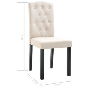 vidaXL Dining Chairs Accent Side Chair with Solid Wood Legs for Kitchen Fabric-28