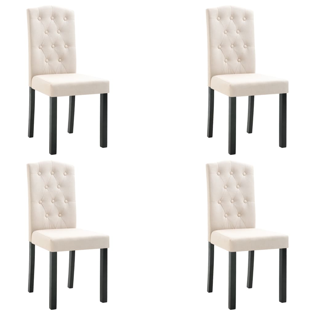 vidaXL Dining Chairs Accent Side Chair with Solid Wood Legs for Kitchen Fabric-60