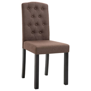 vidaXL Dining Chairs Accent Side Chair with Solid Wood Legs for Kitchen Fabric-36