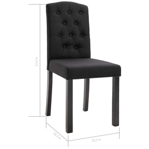 vidaXL Dining Chairs Accent Side Chair with Solid Wood Legs for Kitchen Fabric-81