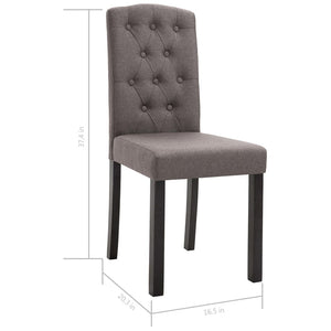 vidaXL Dining Chairs Accent Side Chair with Solid Wood Legs for Kitchen Fabric-37