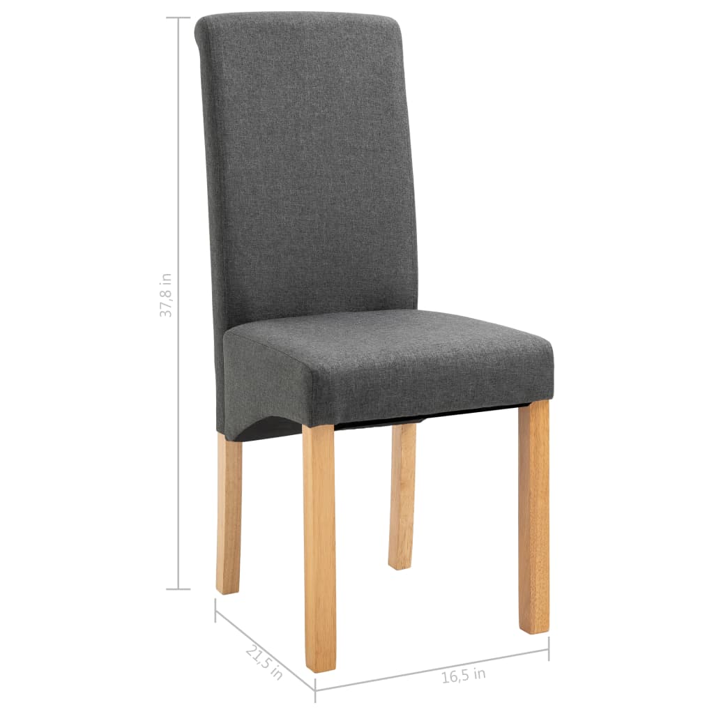 vidaXL Dining Chairs Accent Upholstered Side Chair with Wood Frame Fabric-97
