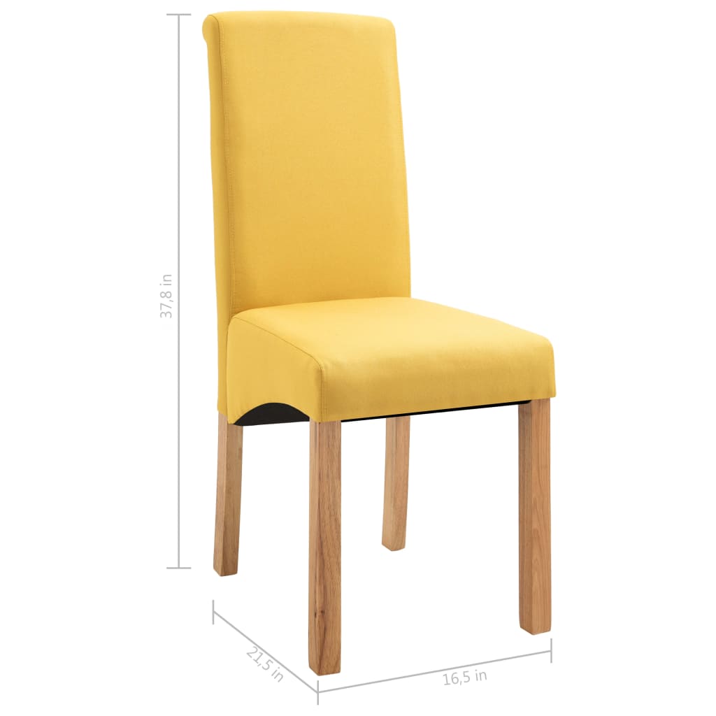 vidaXL Dining Chairs Accent Upholstered Side Chair with Wood Frame Fabric-54