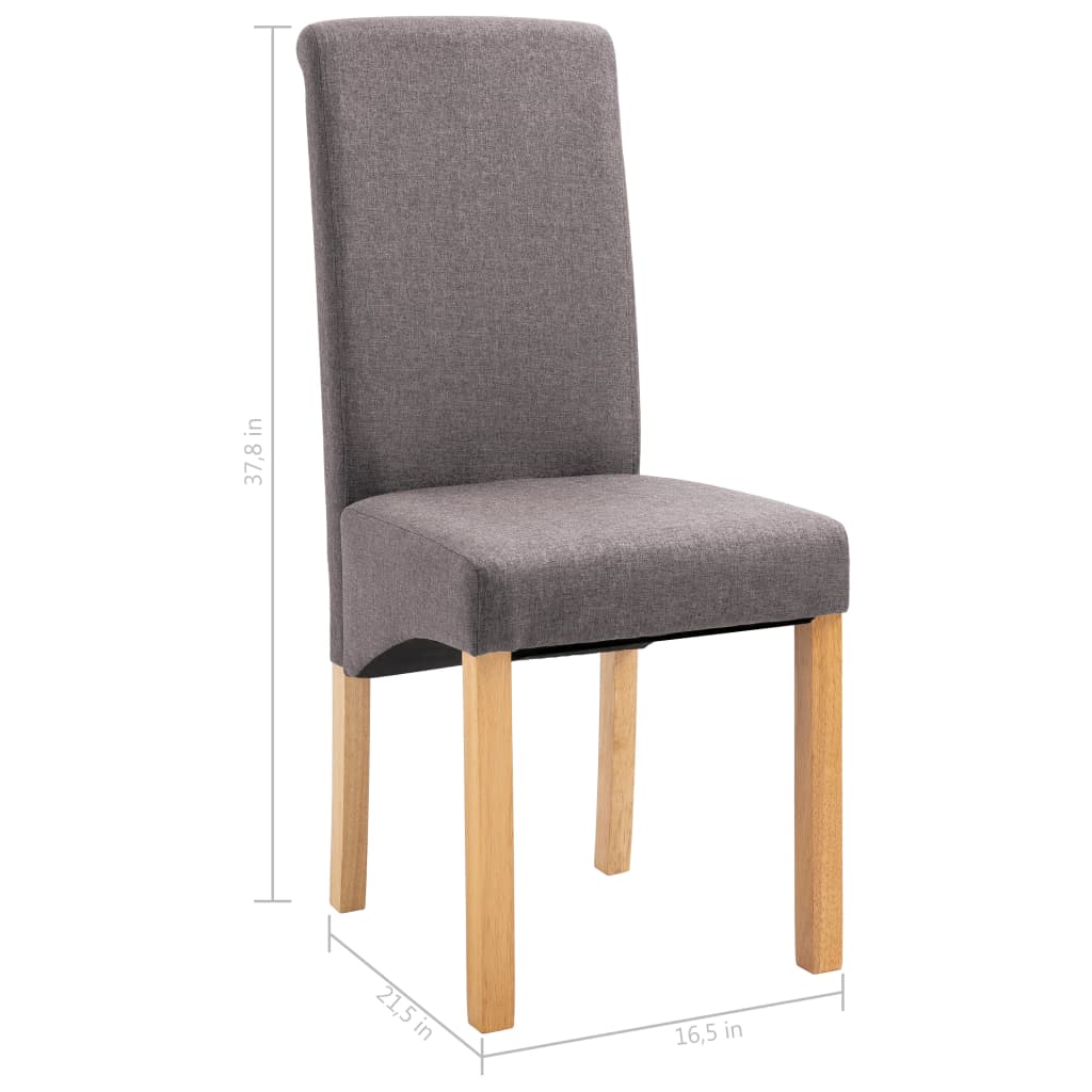 vidaXL Dining Chairs Accent Upholstered Side Chair with Wood Frame Fabric-71