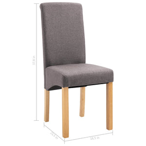 vidaXL Dining Chairs Accent Upholstered Side Chair with Wood Frame Fabric-11