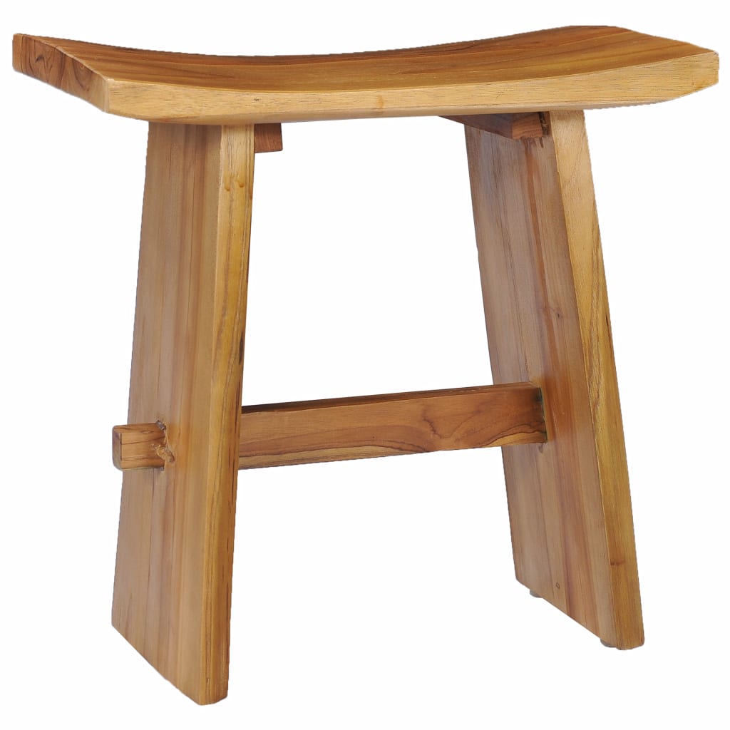 vidaXL Stool Solid Teak Wood-0