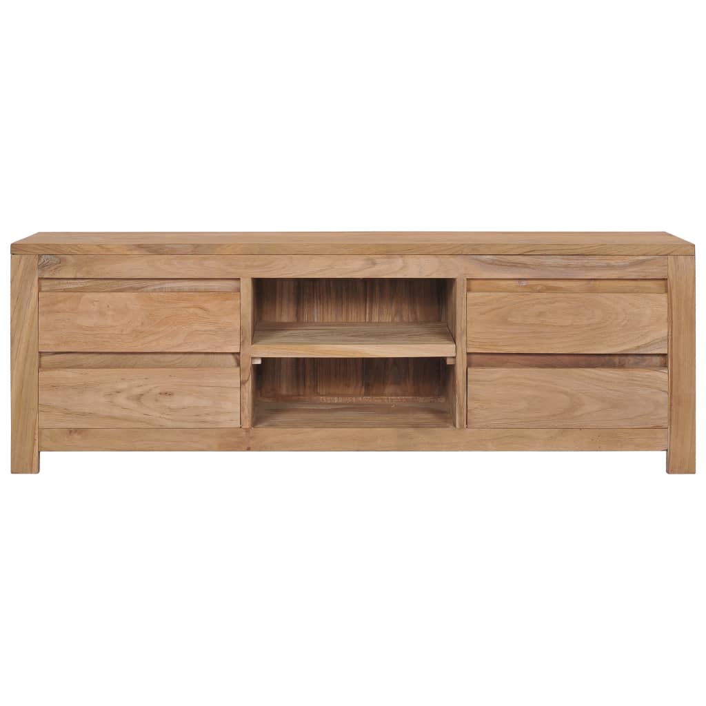 vidaXL TV Stand 45.3"x11.8"x15.7" Solid Wood Teak-0