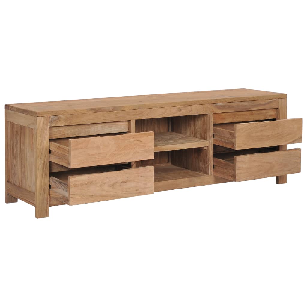 vidaXL TV Stand 45.3"x11.8"x15.7" Solid Wood Teak-1