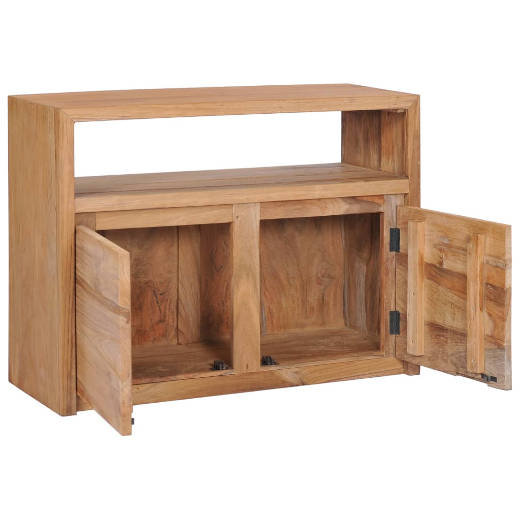 vidaXL Sideboard 31.5"x11.8"x23.6" Solid Wood Teak-0