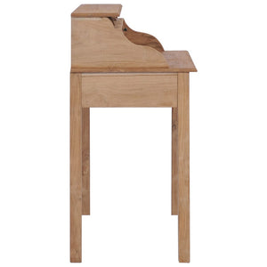 vidaXL Desk 35.4"x19.7"x39.4" Solid Wood Teak-2