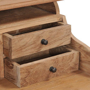 vidaXL Desk 35.4"x19.7"x39.4" Solid Wood Teak-5