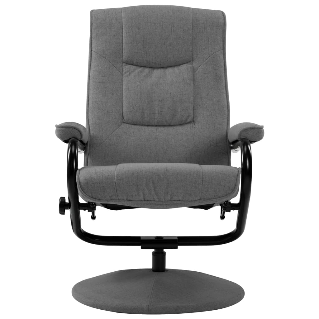 vidaXL Recliner with Ottoman Swivel Recliner Armchair with Footrest Fabric-17